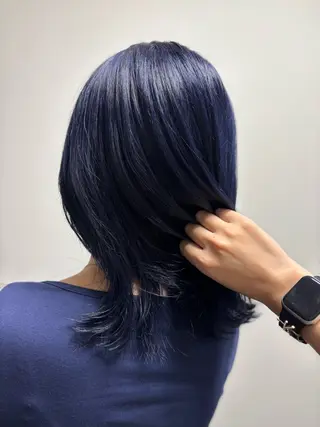 ミディアム カラー yui🥀/ボブ /ブリーチなしカラーのヘアスタイル