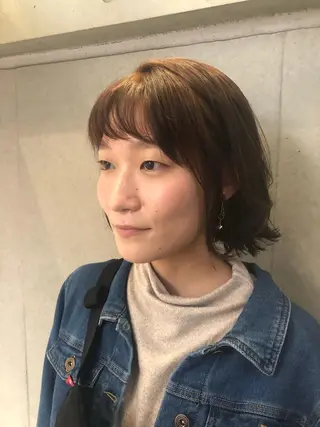 ミディアム カラー パーマ ヘアアレンジ 脱白髪染め特化GBG 自由が丘所属・【白髪ぼかし 専門GBG】自由が丘のヘアスタイル