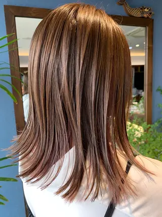 ミディアム カラー ✨白髪ぼかし 🍀MINAKO☆のヘアスタイル