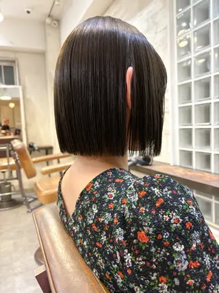 ショート カラー MINX青山店所属・結莉/ボブ/ 縮毛矯正のヘアスタイル