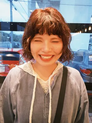 ショート カラー パーマ GUESTs所属・優音 /YUi/パーマのヘアスタイル