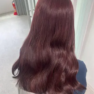 ロング カラー メンズ 💗愛され暖色💗 ピンク/レッド💗のヘアスタイル