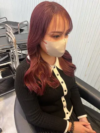 セミロング カラー ヘアアレンジ 愛されカラー🩷 はるなのヘアスタイル