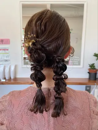 ヘアアレンジ mopa所属・mopa_kaede 暖色カラー/ロングのヘアスタイル