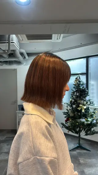 レイヤー✂︎ぷつボブ 艶カラー🤍noaのヘアスタイル