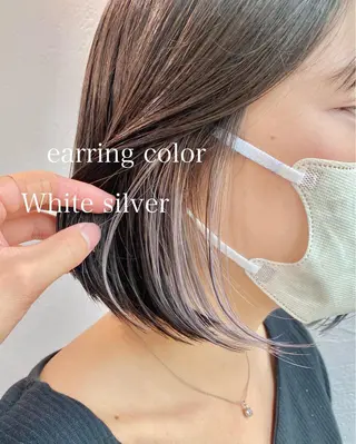 ミディアム インナーカラー/レイ ヤーカット♡/マキシのヘアスタイル