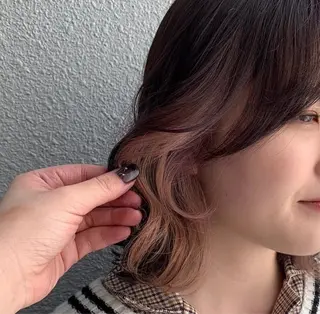 ミディアム カラー 横田 未来のヘアスタイル