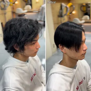 ショート パーマ メンズ 🔮メンズ縮毛矯正 毛流れパーマ💎竹永のヘアスタイル