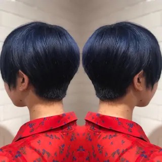 ショート カラー ヘアアレンジ 髪質改善×ハイトーン 中田啄也のヘアスタイル