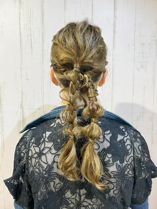 ロング ヘアアレンジ 髪質改善カラー☆ ヘアアレンジmiyuのヘアスタイル