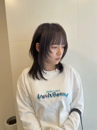 ミディアム カラー 艶カラー／艶髪/川上 慶貴のヘアスタイル