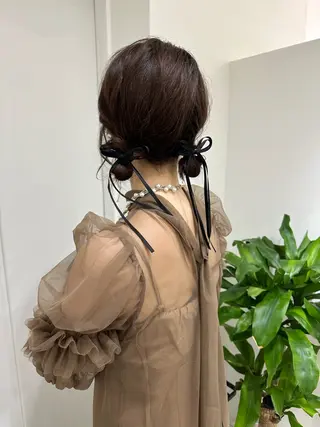 ミディアム カラー ヘアアレンジ ヘアセット/艶カラー 💐nao.のヘアスタイル