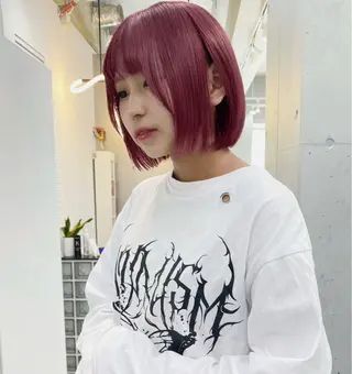 ミディアム カラー 韓国/レイヤー/艶髪 ルキアのヘアスタイル