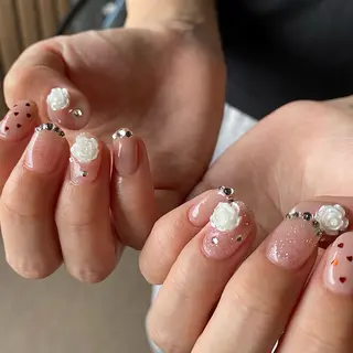 ネイル amuse 手書きニュアンスのネイルデザイン