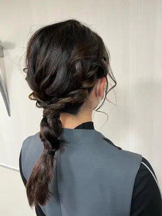 セミロング ヘアアレンジ ウスイマイコ カット/ケアカラーのヘアスタイル