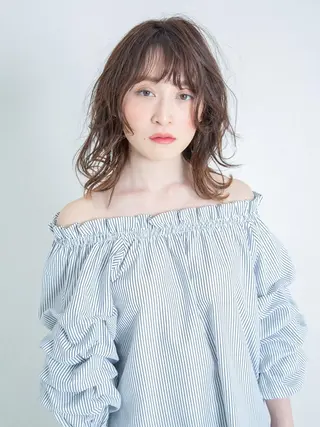 セミロング La・sol HAIRのヘアスタイル
