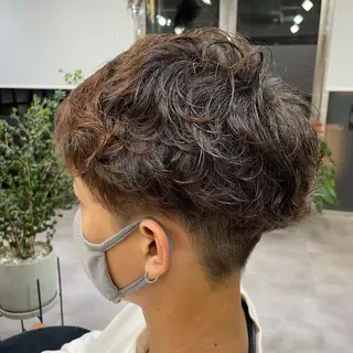 ショート パーマ メンズ monami 山本華菜のヘアスタイル