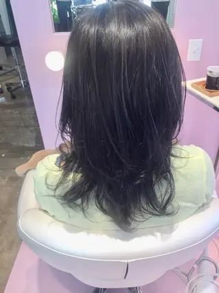 ミディアム 所渉/韓国レイヤー /ウルフカットのヘアスタイル