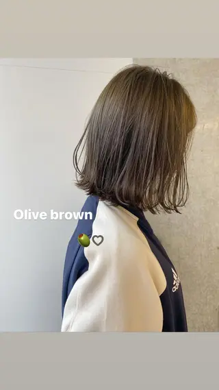 ミディアム カラー ナツミ/透明感カラー /酸性ストレートのヘアスタイル