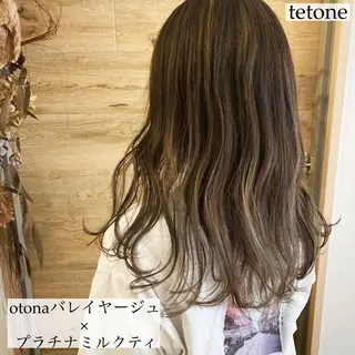セミロング カラー テトネ タカシのヘアスタイル