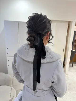 ロング ヘアアレンジ はるか/ヘアアレンジ ブリーチなしカラー♡のヘアスタイル