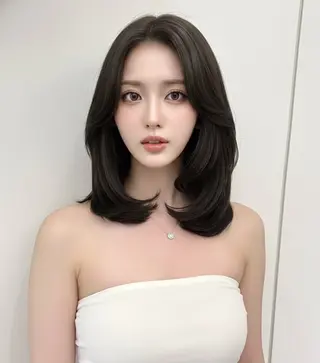 ミディアム カラー 韓国ヘア/髪質改善 TAKAHIROのヘアスタイル