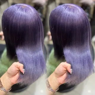 セミロング ハイトーン/ミルク ティー🤍reinaのヘアスタイル