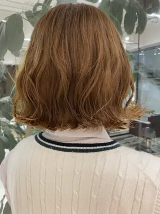 ミディアム カラー 🍋暖色カラーヘアア レンジniina🍋のヘアスタイル