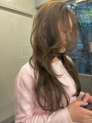 ロング カラー レイヤー/柔色 カラー/SAkiのヘアスタイル