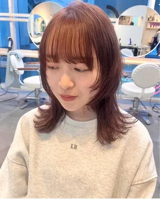 カラー yuzu /韓国ヘア / 透明感カラー🎀のヘアスタイル