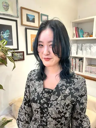 ミディアム カラー ✂︎店長✂︎ ちさきのヘアスタイル