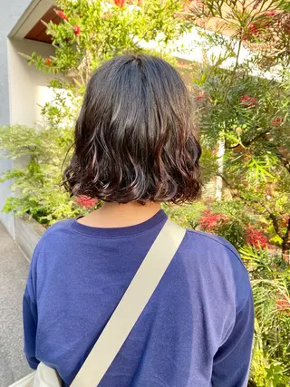 ミディアム パーマ BELLA阿部野 TOMOMIのヘアスタイル