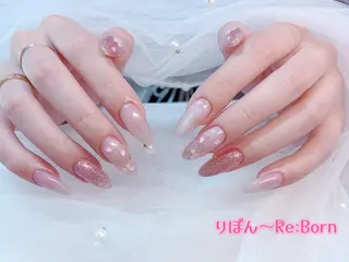 セミロング りぼん Re:Bonrのネイルデザイン