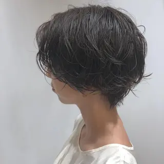 ショート パーマ 江原 彩華のヘアスタイル