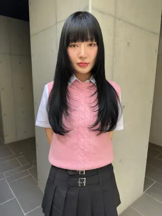 ロング カラー 似合わせウルフ/ レイヤー/山本祐輔のヘアスタイル