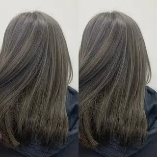 セミロング ブリーチ無しカラー✨ 美鈴のヘアスタイル