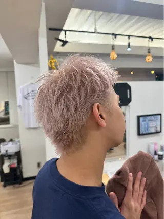 ショート カラー メンズ 優菜/ メンズパーマのヘアスタイル