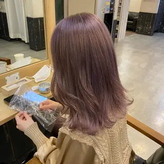 ミディアム カラー 美髪矯正 🌈髪質改善 山下のヘアスタイル