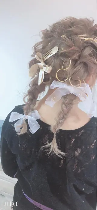 ミディアム カラー ヘアアレンジ 韓国hair ·͜· watanabeのヘアスタイル