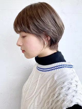 ショート カラー パーマ ヘアアレンジ ITbyALBUM 中野店のヘアスタイル