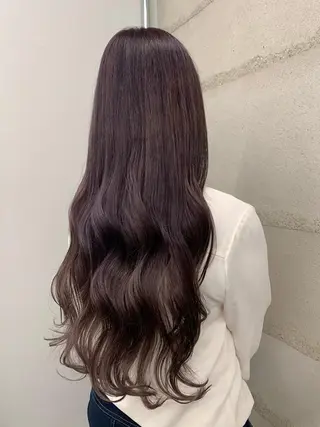 ロング カラー 透明感/オリーブ/ グレージュ/YUKAのヘアスタイル