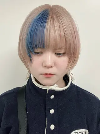 ショート moriofromlondon原宿本店所属・fumikaブリーチ /ウルフのヘアスタイル