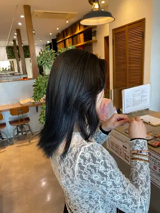 ミディアム 希優🌺ソムリエ /ブリーチ/カットのヘアスタイル
