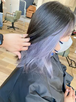 ミディアム LAFRE （ラフリ）所属・ケアブリーチ 黒瀬有汰のヘアスタイル