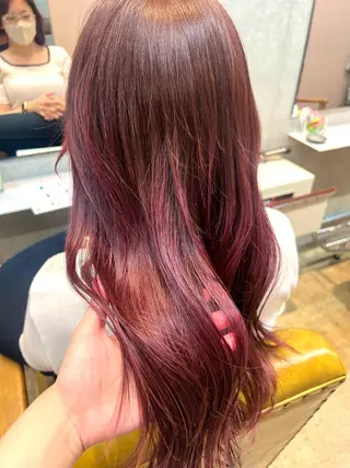 ロング カコ/レイヤーカット ヘアアレンジのヘアスタイル