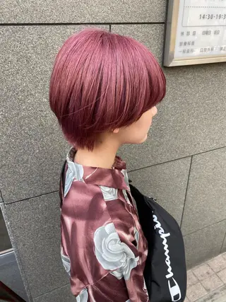 ショート カラー 🧡色落ちまで2度綺 麗なカラー🧡ヨシキのヘアスタイル