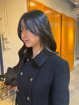 ロング カラー RIN／韓国ヘア レイヤーカットのヘアスタイル