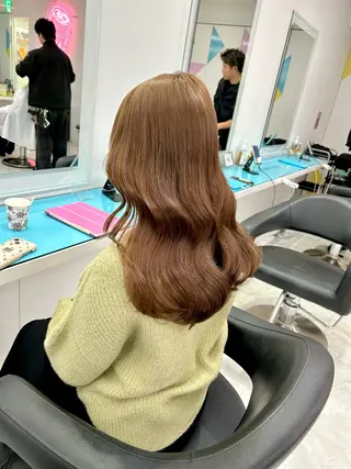 ロング カラー ヘアアレンジ トレンドモテカラー 🩷色落ちまで可愛くのヘアスタイル