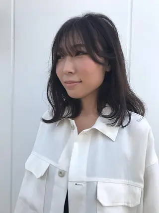 セミロング カラー steed tokyo所属・KOOKI スティードトーキョーのヘアスタイル