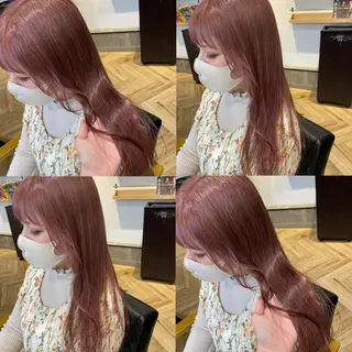 ロング カラー 艶カラー/韓国顔周り 🎀mamiのヘアスタイル